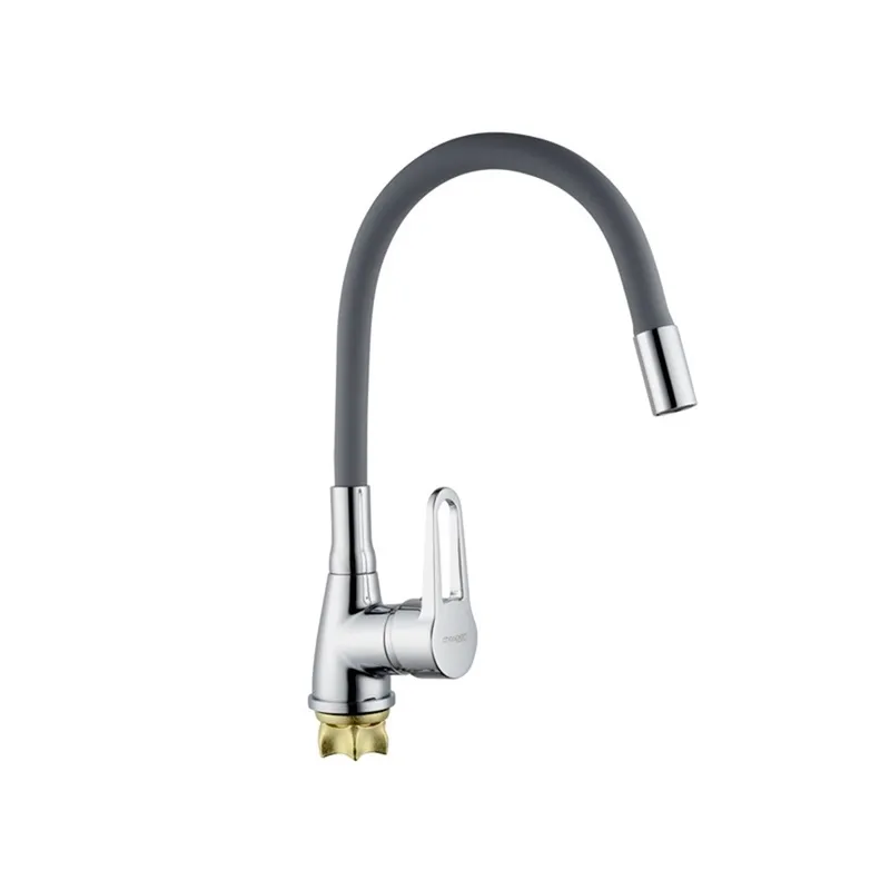 Змішувач для кухні з силіконовим виливом Champion Sop 014-045 (Nut) Refl.Grey (MI6361), фото 1