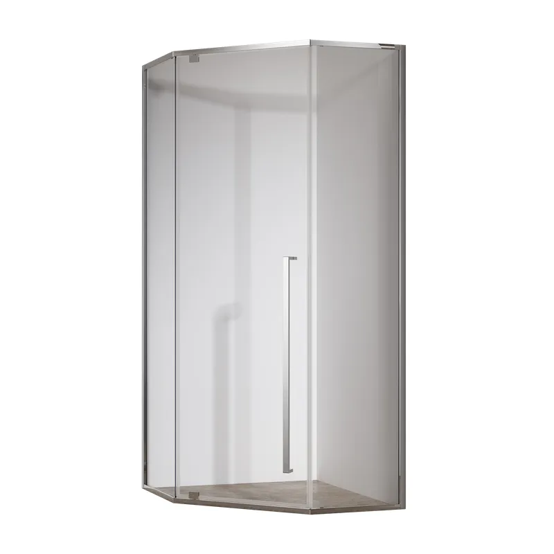 Душова кабіна без піддону Koer SR SC06-100x100x200-TR-01 прозоре скло Easy Clean 8мм, хром (KR5365), фото 1