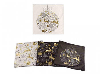 Наволочка новорічна оксамит "Візерунки" 45*45см 6220-16N G-Rich