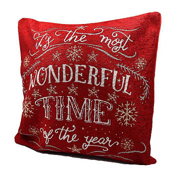 Наволочка новорічна оксамит "Wonderful" 45*45см 6220-181N G-Rich