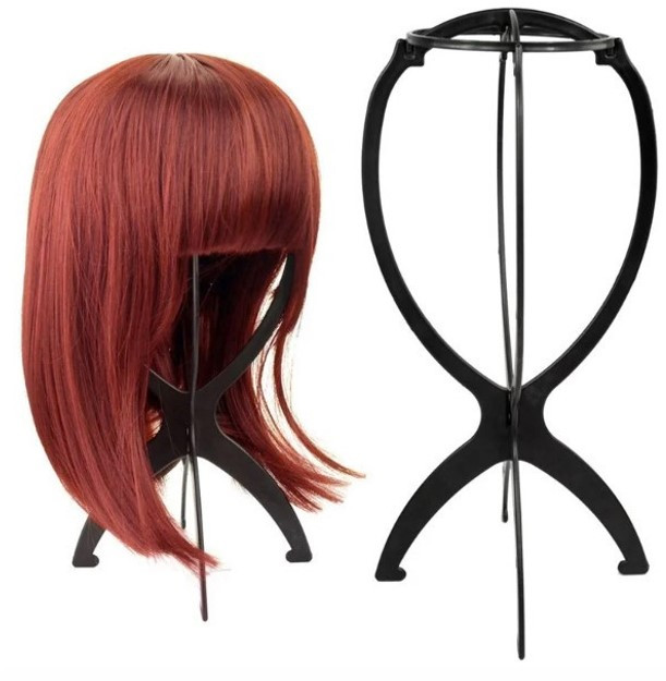 Підставка під перуку чорну розбірна пластикова 35 см ширина 17 см, фото 1