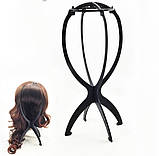 Підставка під перуку чорну розбірна пластикова 35 см ширина 17 см, фото 4