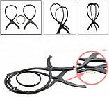 Підставка під перуку чорну розбірна пластикова 35 см ширина 17 см, фото 7