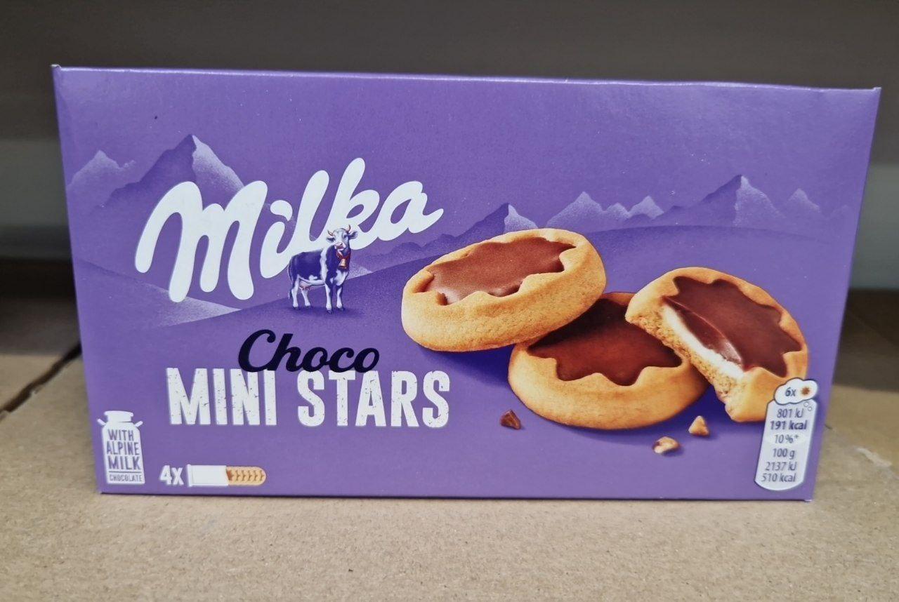 Печиво з шоколадом Milka Mini Stars 150 г., фото 1