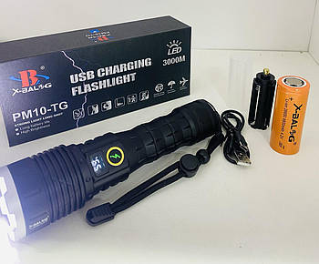 Ліхтар акумуляторний ручний з червоним і білим світлом WL 1485 (80)