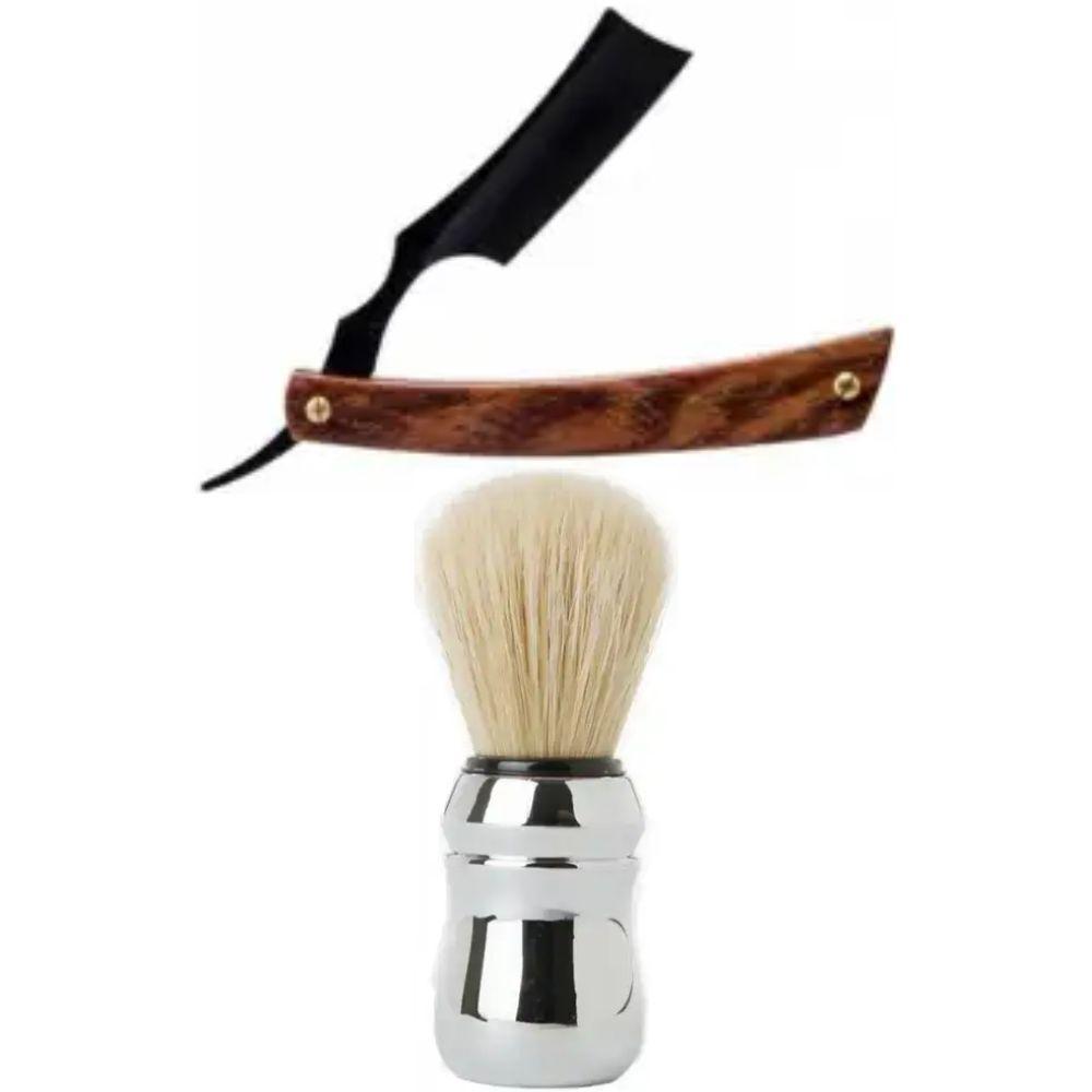 Небезпечна бритва/шавета розкладна Straight Razor + помазок для гоління Proraso професійний, фото 1