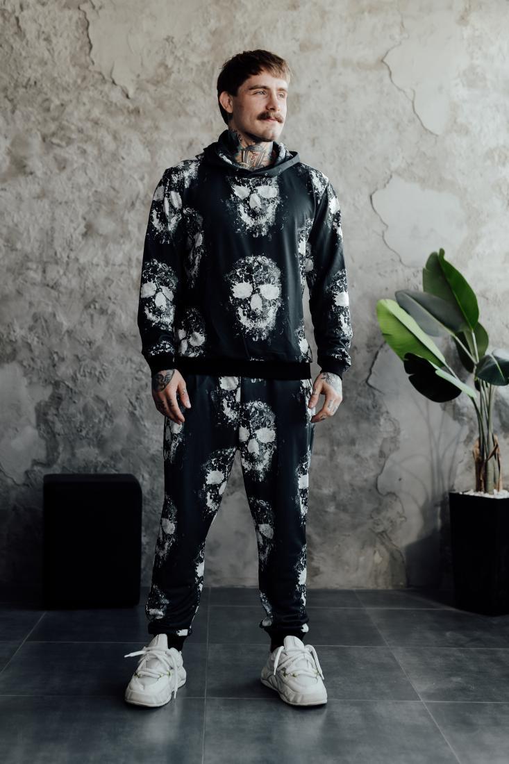 Весняний костюм худі штани з принтом