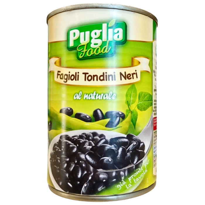 Фасоль чорна Puglia Food Fagioli Tondini Neri 400 г, фото 1
