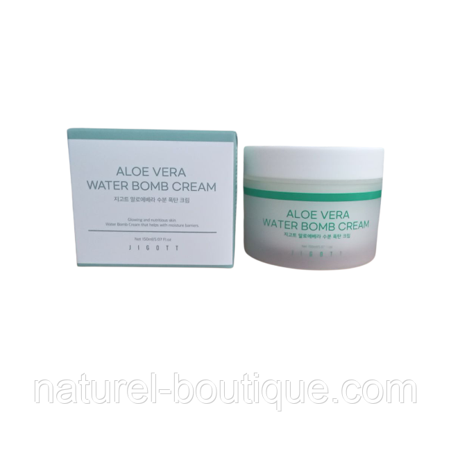 Крем Jigott для обличчя Aloe Vera Water bomb зволожувальний з алое вера, фото 1