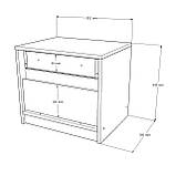 Тумба приліжкова Еверест Стайл-500 50,2х39х44,2 см Німфея Альба (білий)/Дуб краф сірий (DTM-071161), фото 4