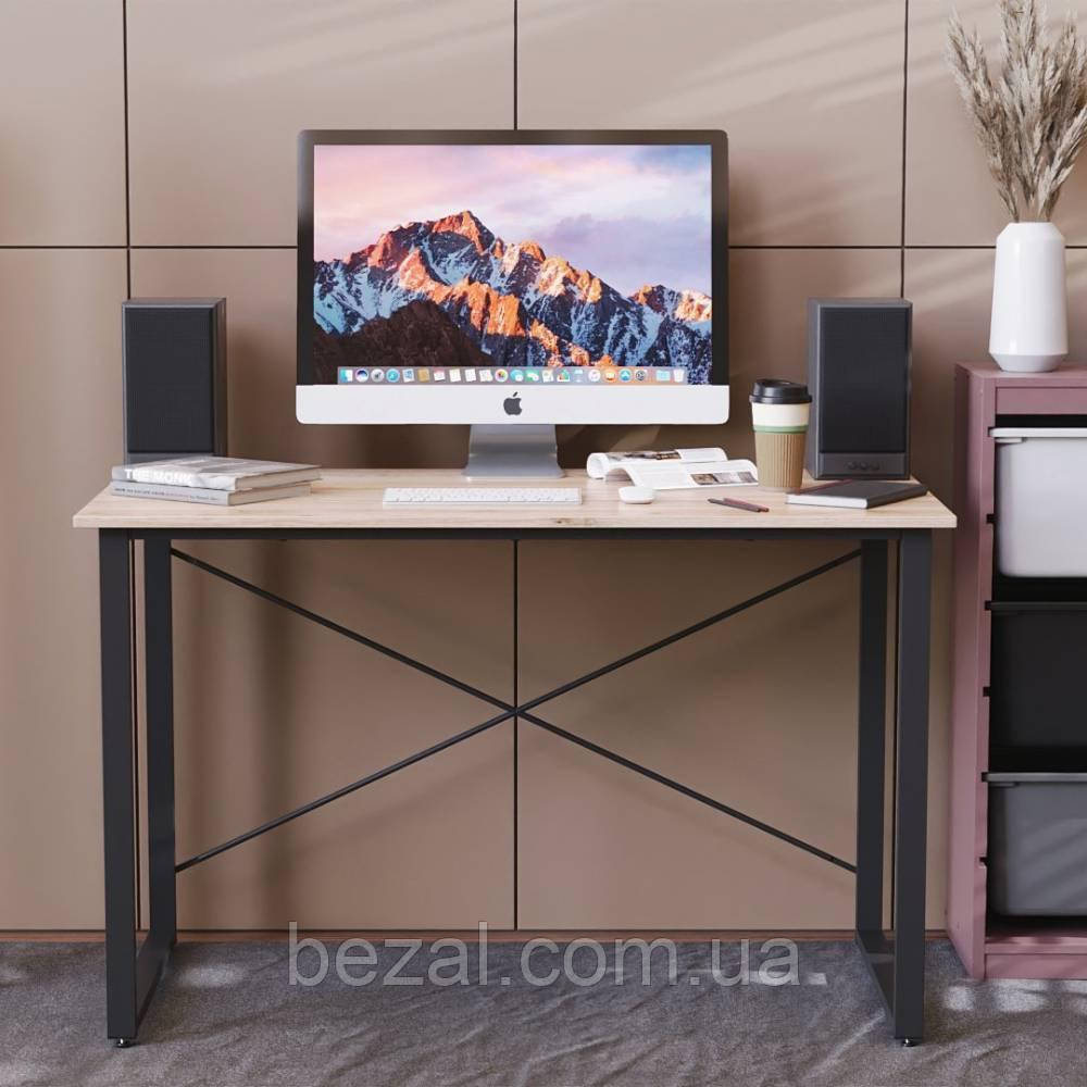 Стіл письмовий Дейв Ferrum-decor 750x1000x600 Чорний метал ДСП Дуб Сан-Марино 32 мм (FRD-106470), фото 1