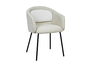 Стілець M-242 кокосове молоко + чорний