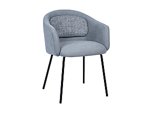 Стілець M-242 туманний сірий + чорний