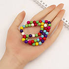 Намистини Синтетична Бірюза Пофарбована Кругла, Мікс, 8мм, Отвір 1мм, близько 47шт/38см/нитка, фото 2