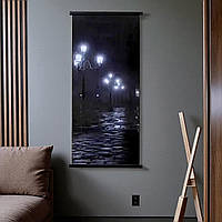 Нагрівач картина настінна плівкова 200 Вт Сейм Нічна вулиця чорні планки