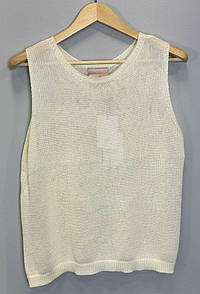 Майка жіноча в'язана лляна молочна MKLT7980-1