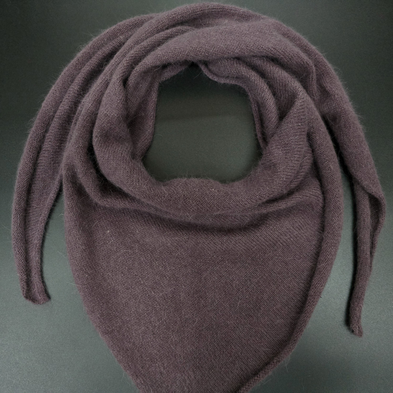 Бактус (хустка) жіночий зимовий БРЕДЛІ (ангора+ПА) ODYSSEY One size Баклажан 14579, фото 1