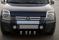 Накладки на фари (2 шт, нерж.) для Ford Connect 2006-2009 рр