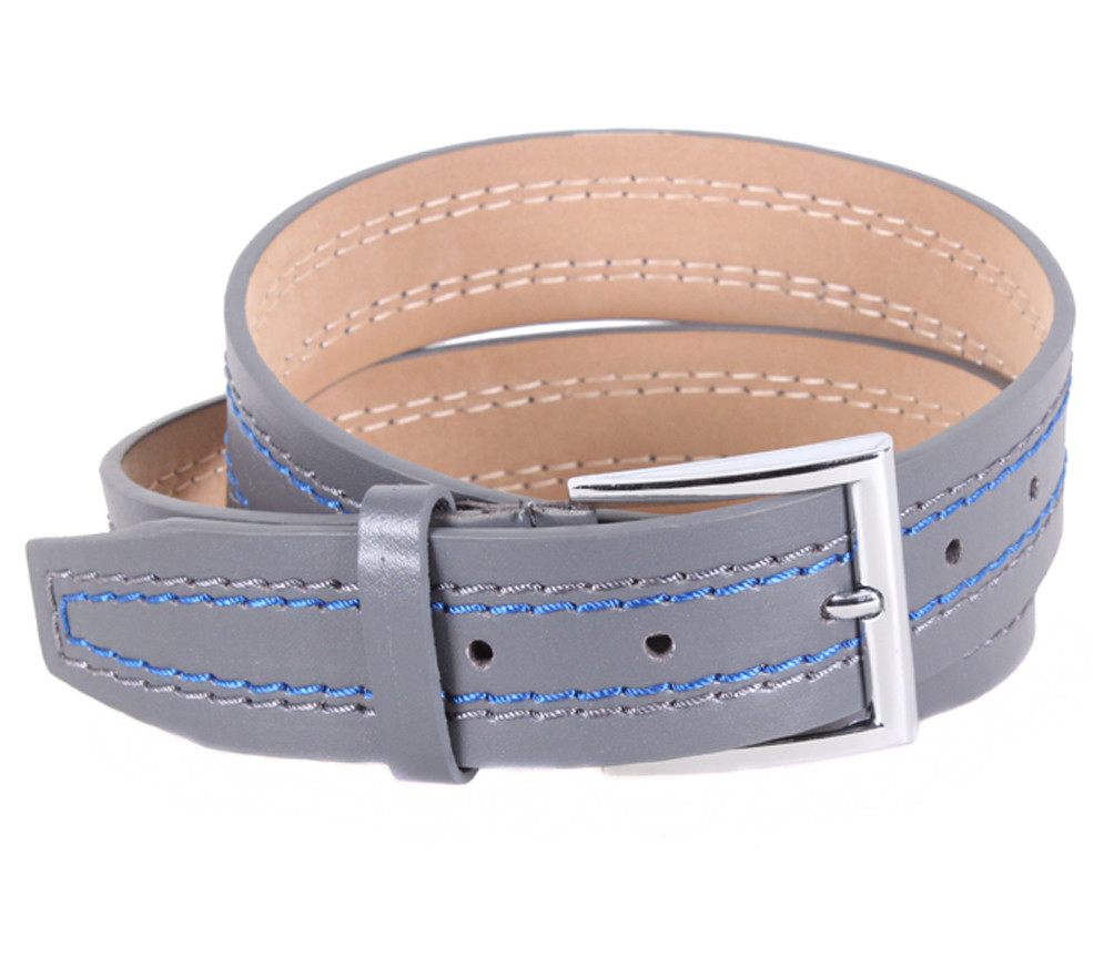 Чоловічий ремінь зі штучної шкіри під джинси KZM15158-24 сірий, фото 1
