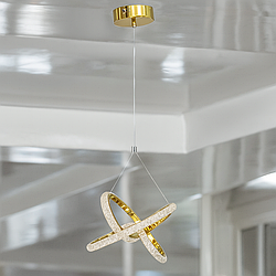 Підвісний світильник для спальні Artlight 38W колір Золотистий 128/1BGD