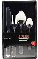 Набір столових приборів 24 шт | набір столових приладів | Столовий набір ложки | вилки | чайні ложки |