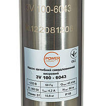 Насос занурювальний вихровий свердловинний Powercraft 3V 100-6043, фото 4