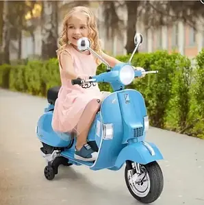 Дитячий електромотоцикл двоколісний на акумуляторі Bambi M 4939 для дітей 3-8 років синій