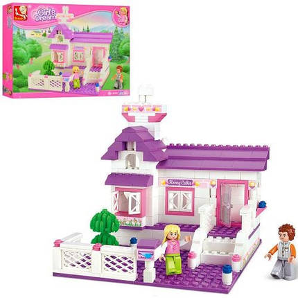 Констр. для дівчат SLUBAN M38-B0156 Рожева мрія : позаміський дім 193 дет. в кор.33х24х5.5 см, фото 1