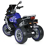 Дитячий електро мотоцикл триколісний на акумуляторі Bambi M 5074 для дітей 3-8 років Синій, фото 3