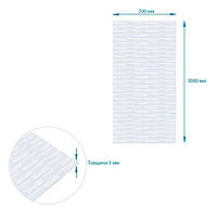 Al 3D-панель ПВХ самоклейна декоративна 3д самоклейка для стін у рулоні біла кладка 3080х700х5мм SW-00001759