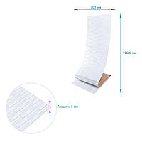 Al 3D-панель ПВХ самоклейна декоративна 3д самоклейка для стін у рулоні 19600х700х5мм Біла Кладка