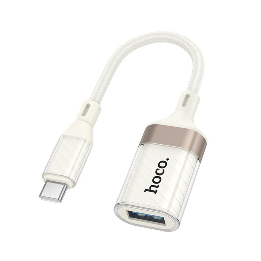 Адаптер перехідник Hoco UA39A Type-C to USB 3.0 apricot, фото 1