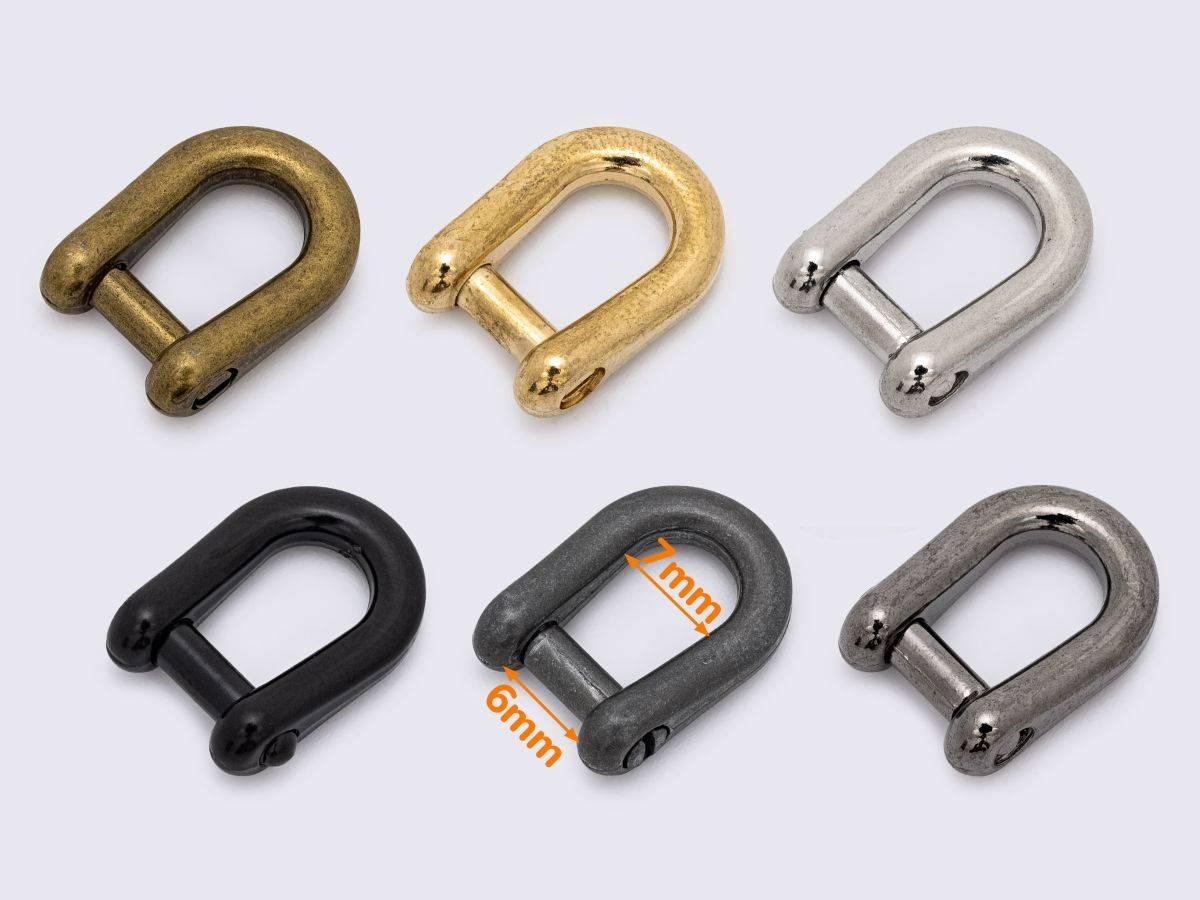 Застібка скоба (шакл) D-образна 6мм(К-007), фото 1