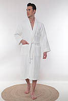 Мужской махровый халат Maison D'or Quattro White Белый XL