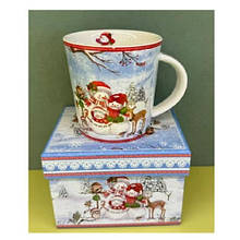 Чашка новорічна Winter story R33361 320 мл порцеляна в подарунковій упаковці