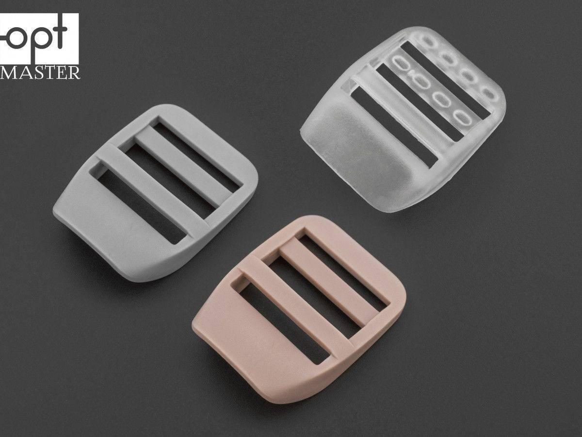 Пряжка перетяжка 25 мм трьохщілинна пластикова РП/3-(B)25006, фото 1