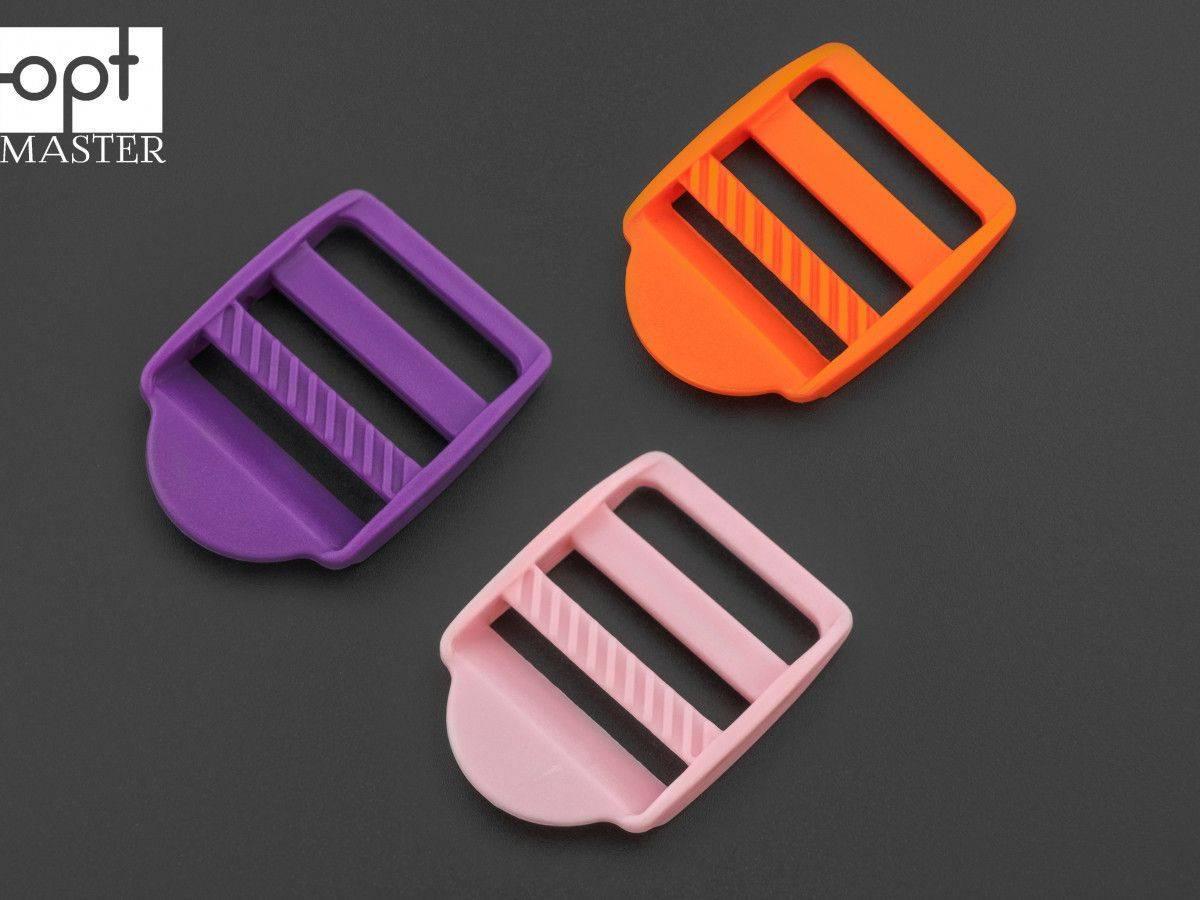 Пряжка перетяжка 25 мм трьохщілинна пластикова РП/3-(B)25273, фото 1