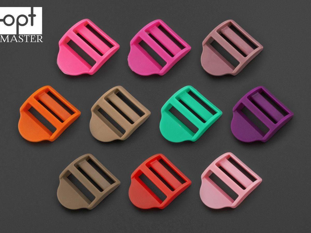 Пряжка перетяжка 25 мм трьохщілинна пластикова РП/3-(B)25003, фото 1