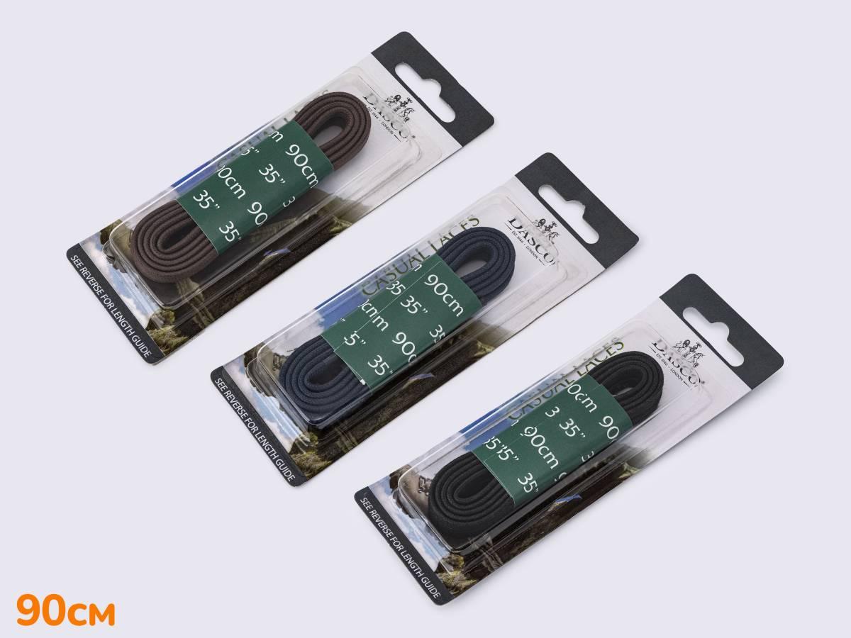 Шнурки плоскі восковані 90 см, DASCO Flat Waxed Thin Laces А7221, фото 1