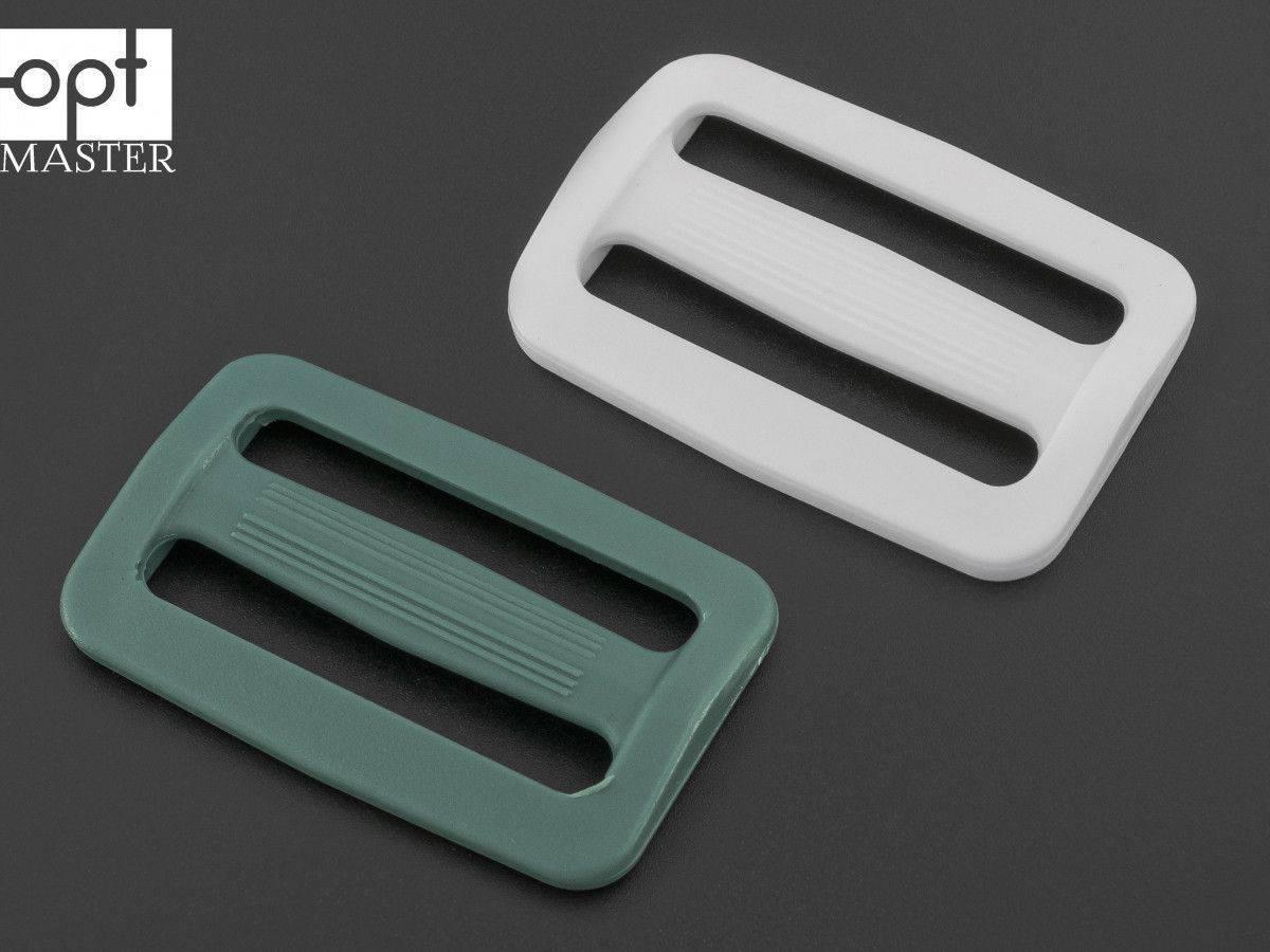 Пряжка перетяжка 38 мм двохщілинна пластикова РП/2-(B)38076, фото 1