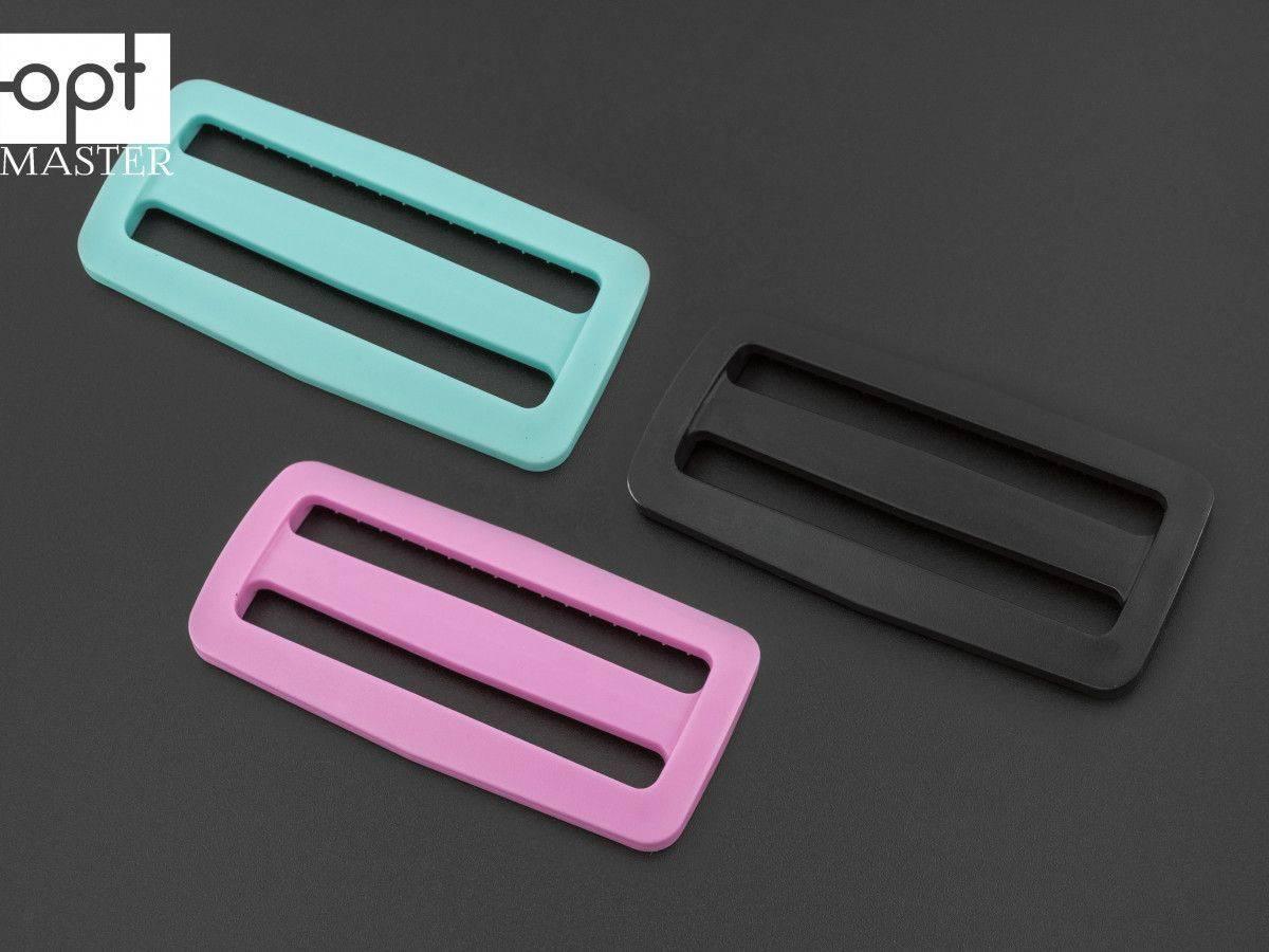 Пряжка перетяжка 78 мм двохщілинна пластикова РП/2-(B)78052, фото 1