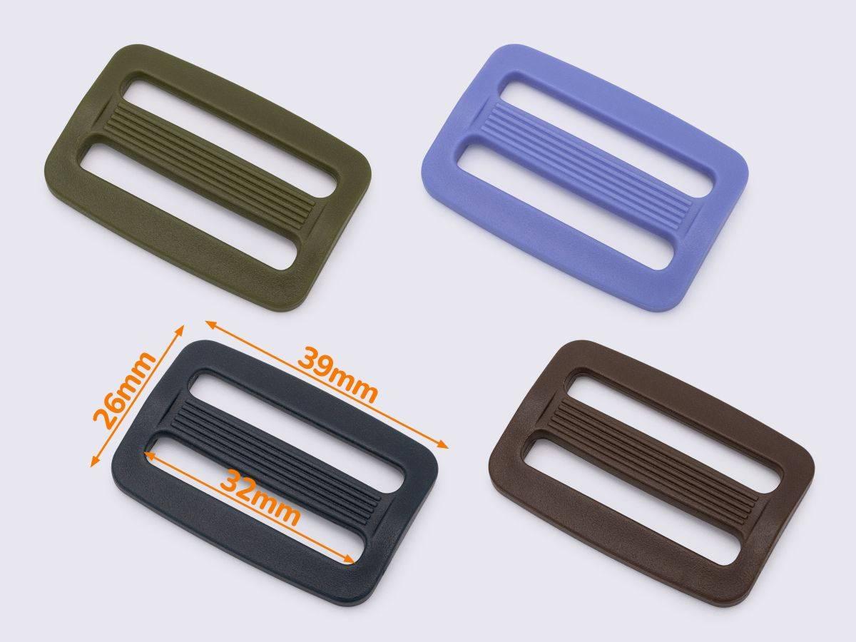 Пряжка перетяжка 32 мм двохщілинна пластикова РП/2-(B)32076, фото 1