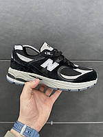 Кросівки New Balance 2002R чорні сірі для чоловіків стильне взуття з комфортною підошвою Нью Баланс