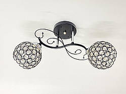 Люстра на два плафони 2348C/2 Чорний Хром