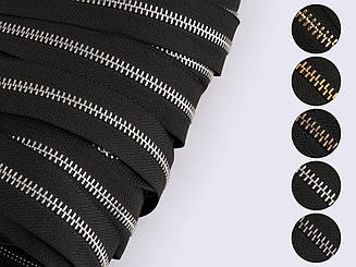 Застібка-блискавка YKK металева (двостороння) рулонна №5 кол.чорний