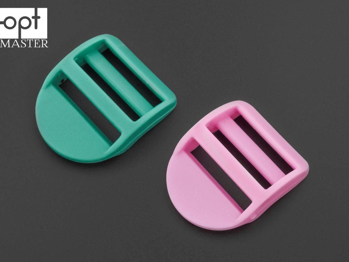 Пряжка перетяжка 25 мм трьохщілинна пластикова РП/3-(B)25106, фото 1