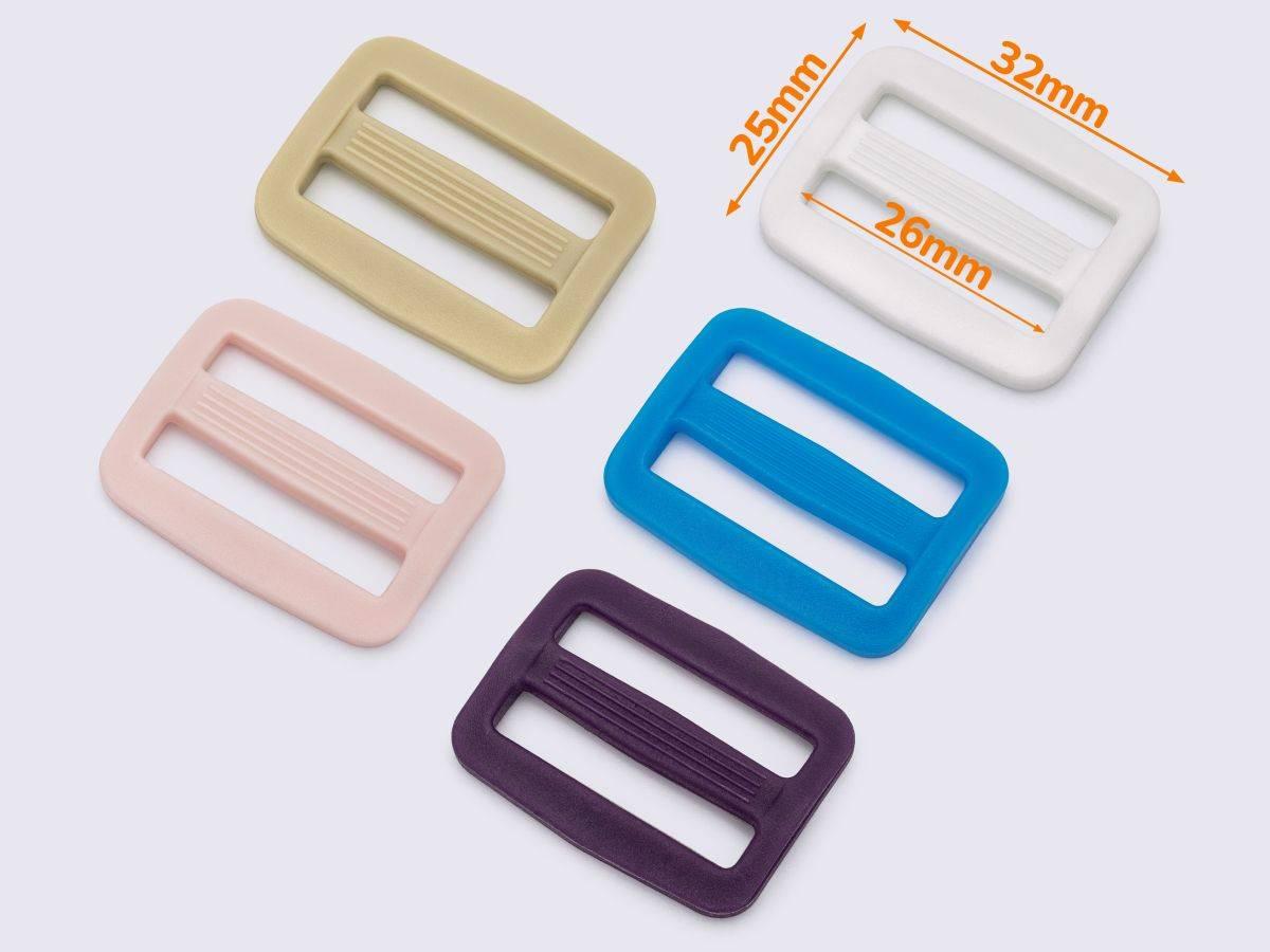 Пряжка перетяжка 25 мм двохщілинна пластикова РП/2-(B)25037, фото 1