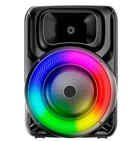 Портативна колонка Sing-e ZQS8147 з мікрофонами та пультом Акустична система RGB підсвітка Чорний 200 Вт, фото 1