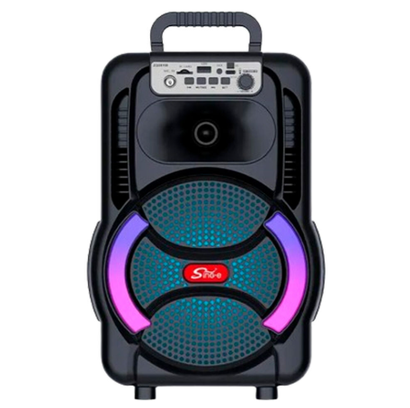 Портативна колонка Sing-e ZQS-8166 з мікрофонами та пультом Акустична система RGB підсвітка Чорний 200 Вт, фото 1