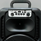 Портативна колонка Sing-e ZQS-8166 з мікрофонами та пультом Акустична система RGB підсвітка Чорний 200 Вт, фото 7